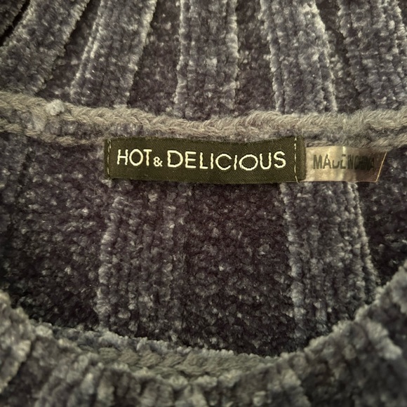 Chunky chenille grey sweater - Picture 4 of 4